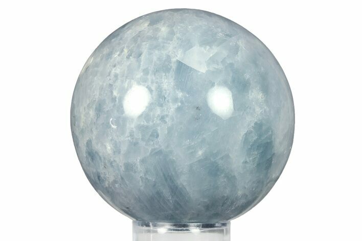 Polished Blue Calcite Sphere - Madagascar #277152